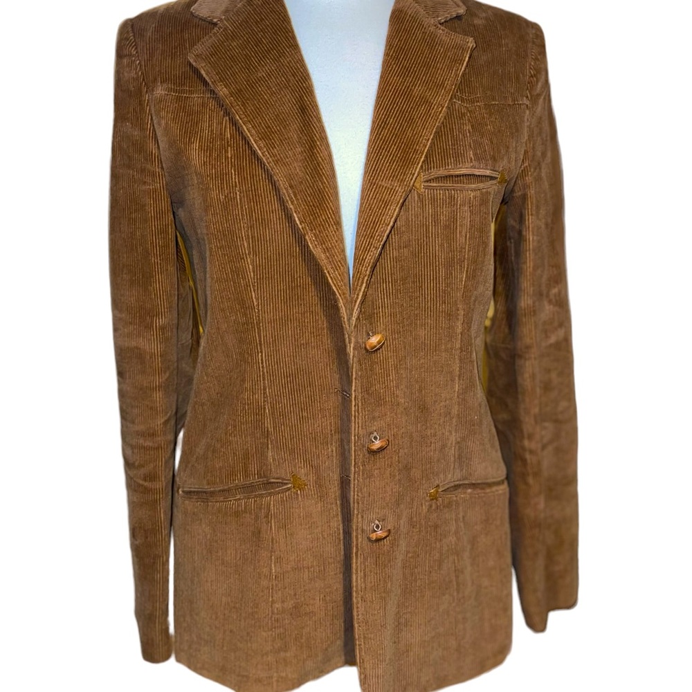 Vintage 80' Country Craft Tan Western corduroy jacket hipster rockabilly 13/14